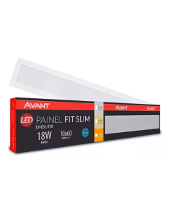 PAINEL LED EMB RET 18W 6500K 1440lm 10x60cm AVANT