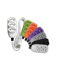 EXTENSAO COMPACTA 3TOM 3P 10A PP 0,75mm 05m BRANCA ILUMI