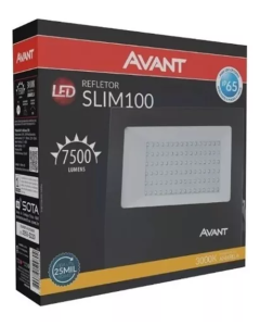 REFLETOR LED SLIM 100W 7500lm BIV 3000K AVANT