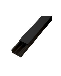 CANALETA SISTEMA ILUMI 20x10 C/ADESIVO C/DIV PRETA 64091DF