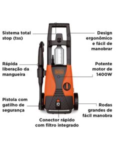 LAVADORA ALTA PRESSAO C/ALCA 1400W PW1450TDL-B2 220V B&D