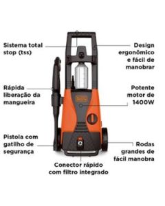 LAVADORA ALTA PRESSAO C/ALCA 1400W PW1450TDL-B2 220V B&D
