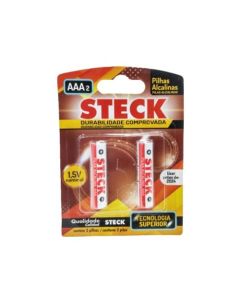 PILHA ALC PALITO(AAA) BLIS(2) STECK