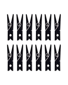 PRENDEDOR PLASTICO PRETO(12) MOR