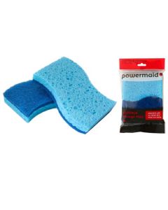 ESPONJA ENXUGA MAIS AZUL 11cm x 7cm (2) POWERMAID